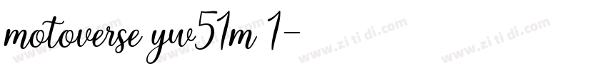 motoverse yw51m 1字体转换